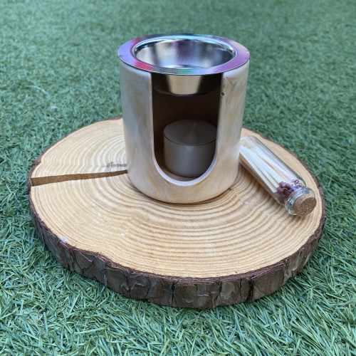 Quemador Estrecho Beige y Ocre